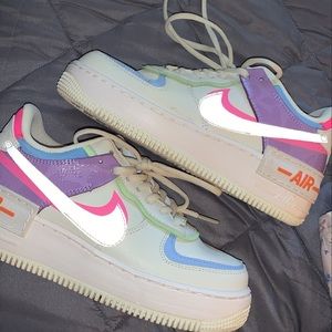 Colorful platform nikes